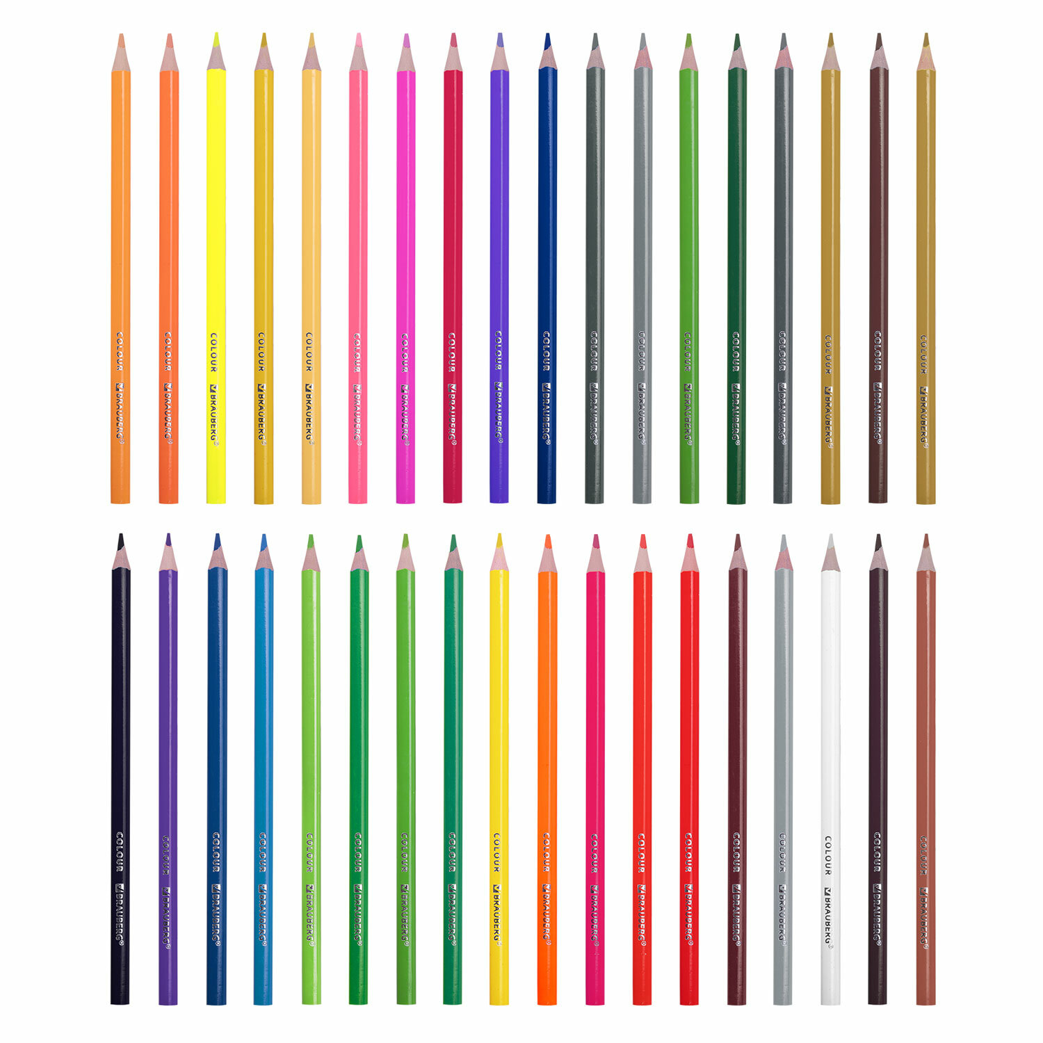 Карандаши цветные Brauberg для рисования набор 36 штук мягкие - фото 3