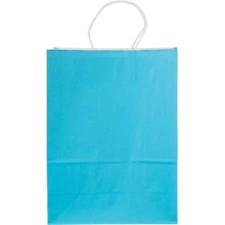 Пакет подарочный Комус крафт синий 26x33x12см 120г blue 3 штуки