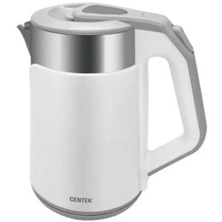 Чайник CENTEK электрический CT-0023 пластик колба металл 2 л 2000 Вт белый