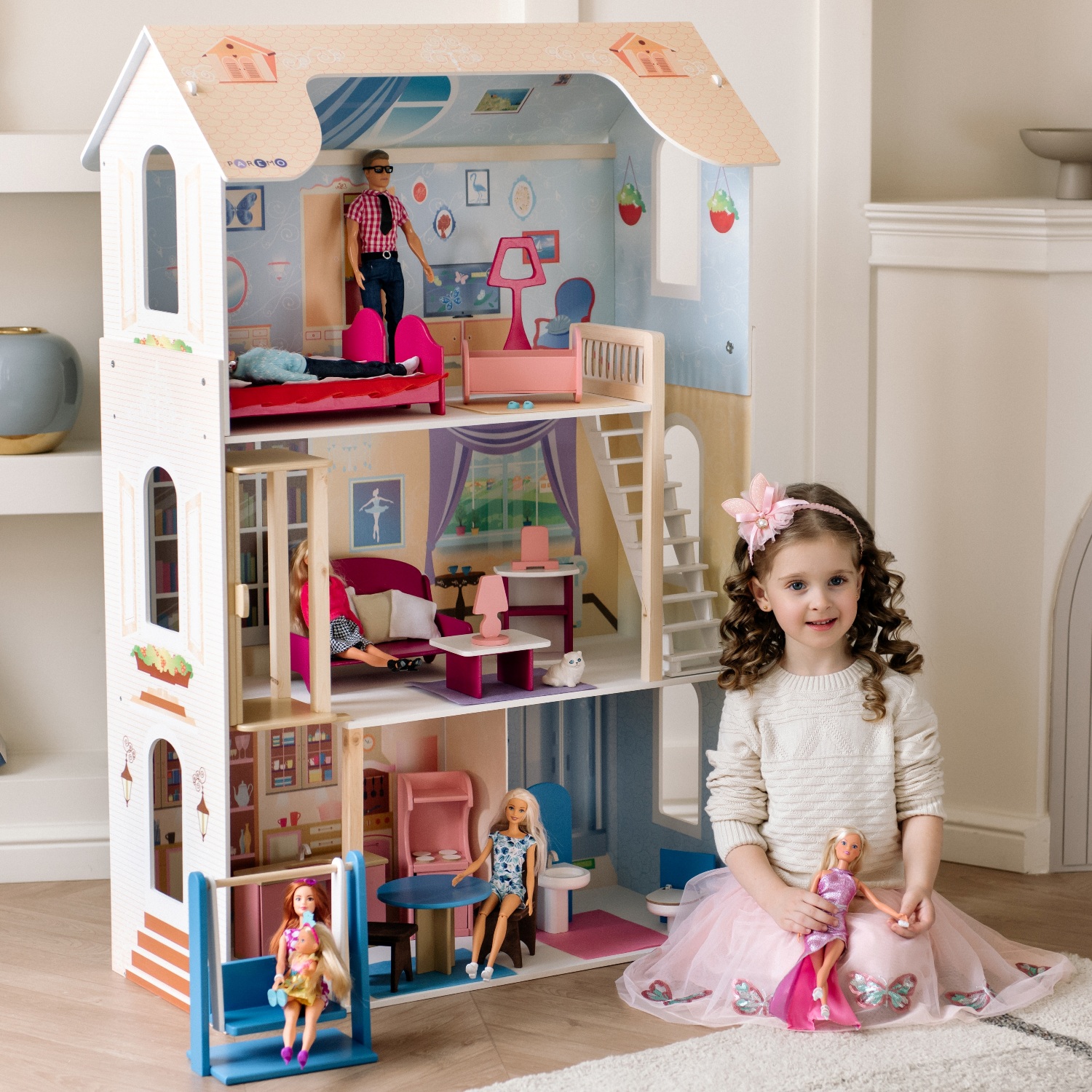 Кукольный домик Paremo Грация с мебелью 17 предметов PD315-03 - фото 3