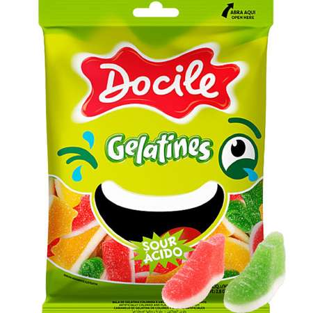 Жевательный мармелад Docile Gelatines sour sneakers Кроссовки со вкусом ягод и фруктов 80г