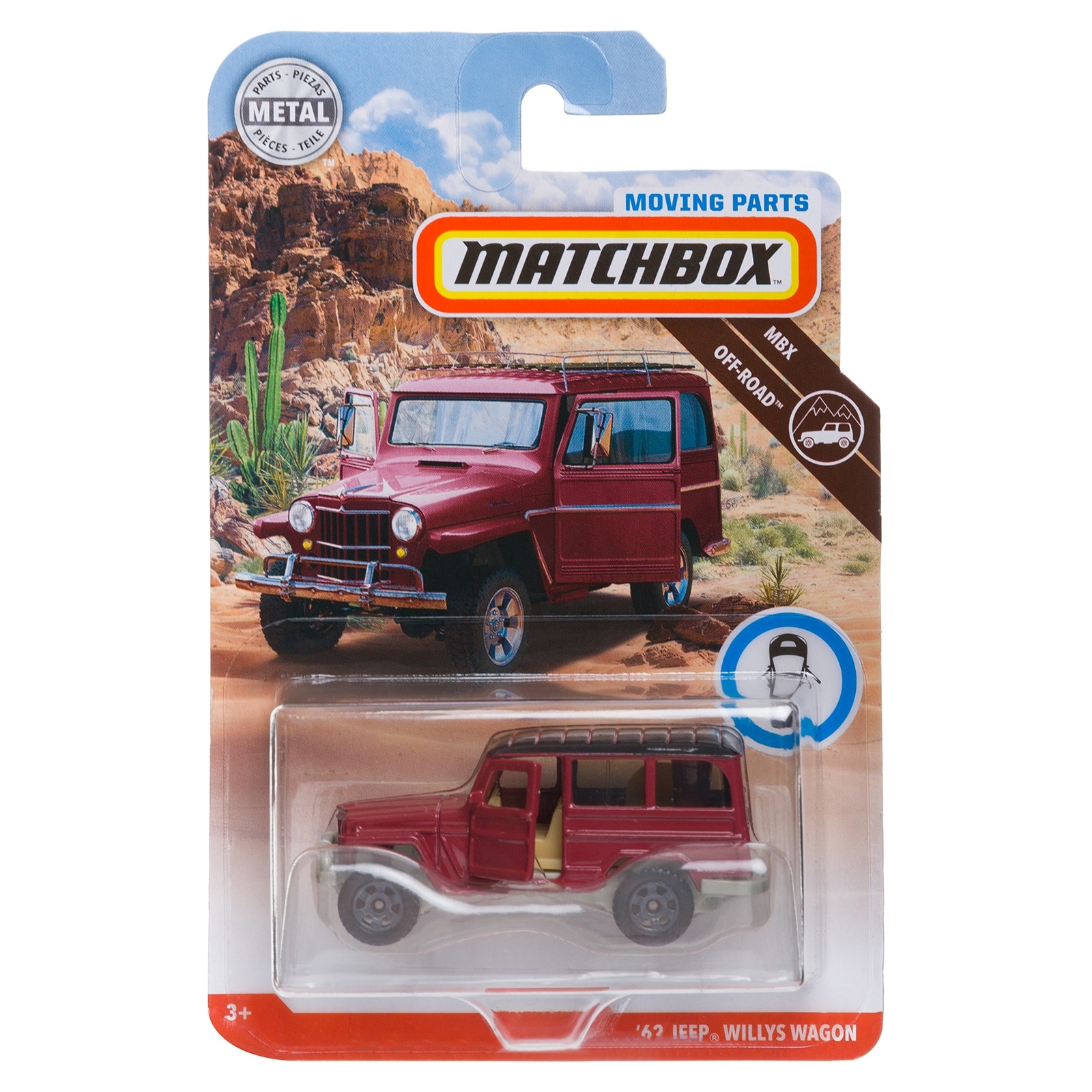 Машинка Matchbox Джип Виллис Вагон с подвижными элементами Красная GBH34  купить по цене 599 ₽ в интернет-магазине Детский мир