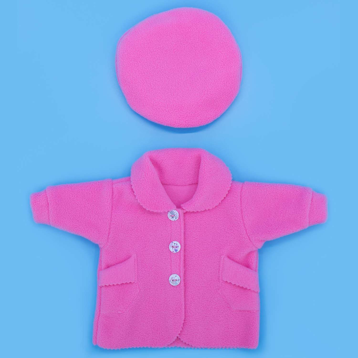 Комплект одежды Модница Пальто с беретом для пупса 43-48 см 6119 розовый 6119розовый - фото 7