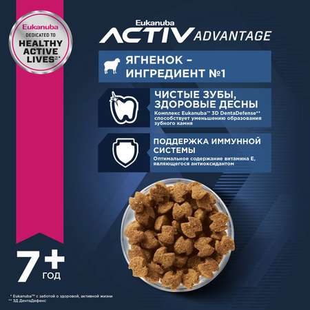 Корм для собак Eukanuba 2.5кг Dog с ягненком для пожилых всех пород