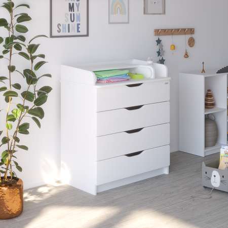 Пеленальный комод aton baby furniture Комод Сириус-2 Wood 804 белая аляска