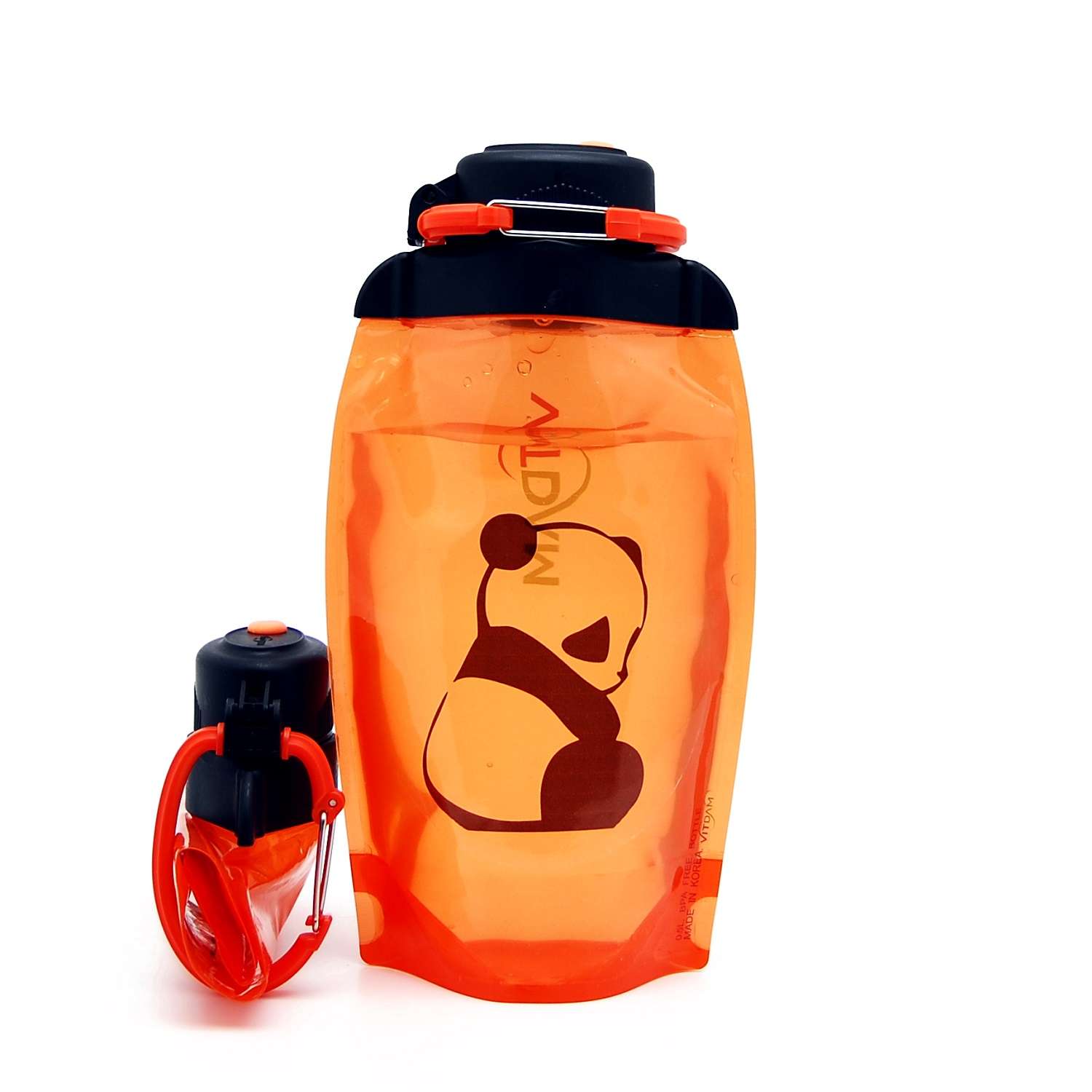 Бутылка для воды складная VITDAM оранжевая 500мл B050ORS 1411 - фото 2