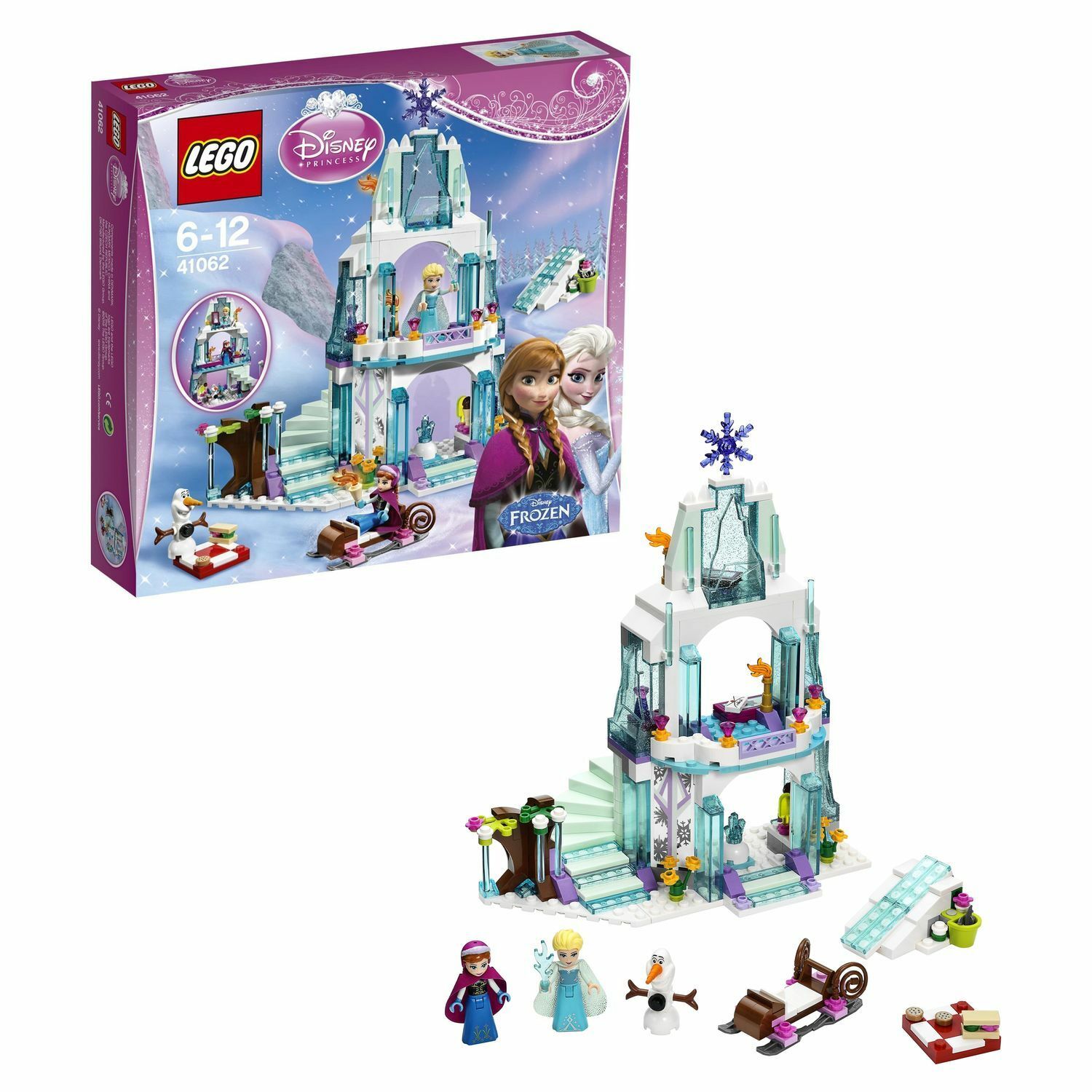 Конструктор LEGO Disney Princess Ледяной замок Эльзы (41062) купить по цене  3399 ₽ в интернет-магазине Детский мир