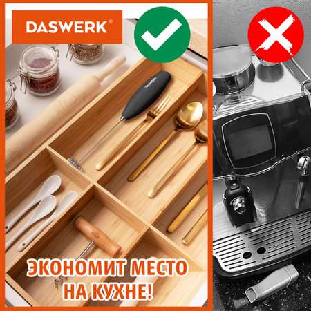 Капучинатор электрический DASWERK вспениватель молока для дома и кухни на подставке