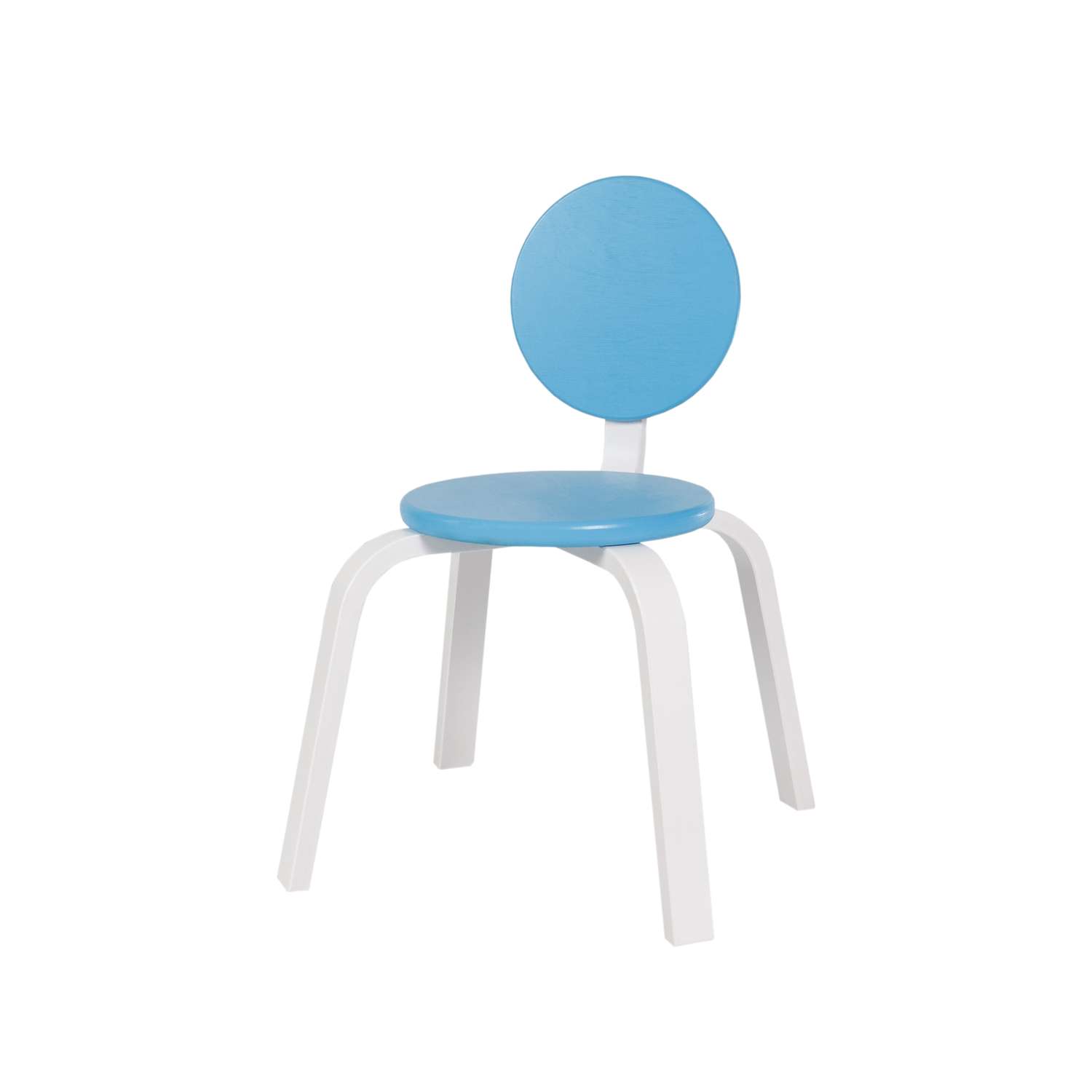 Стул Ромашка ТДК ножки-Белый сиденье спинка Голубой гр2 - фото 1