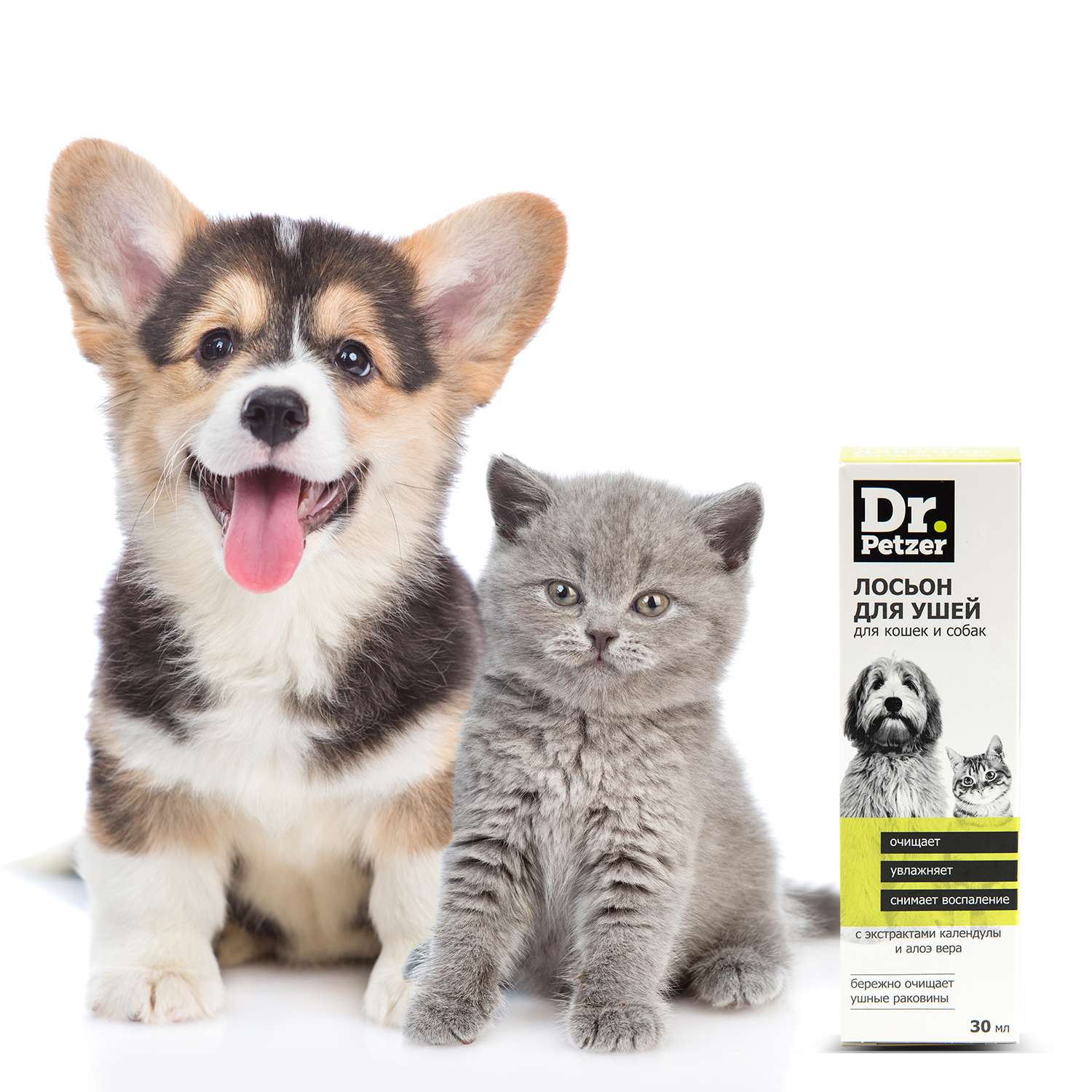 Лосьон для кошек и собак Dr.Petzer для ушей очищающий 30мл - фото 2