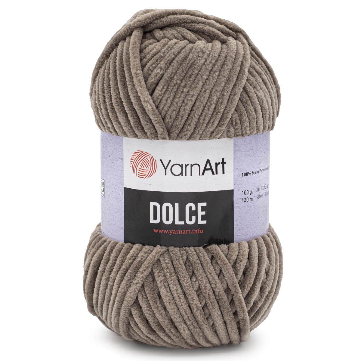 Пряжа для вязания YarnArt Dolce 100 гр 120 м микрополиэстер пушистая плюшевая 5 мотков 754 дымчатый - фото 5