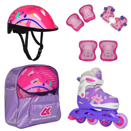 Роликовый комплект Sport Collection в сумке SET JOYFULL Violet ролики р. 33-36 Шлем 50-56 Защита S/M