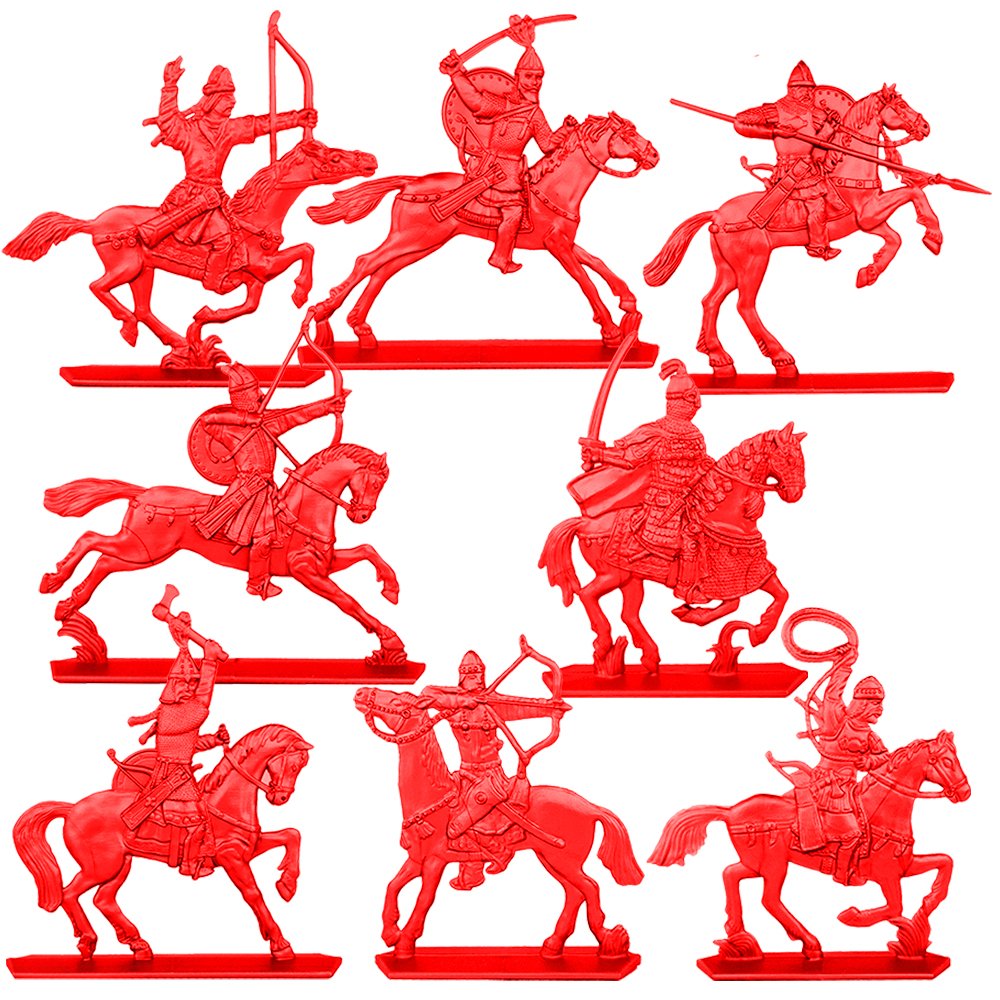 Набор солдатиков Воины и Битвы Конные половцы цвет красный - фото 1