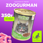 Корм влажный Зоогурман BIG CAT Sterilized с курицей и индейкой 350гр х 12 шт