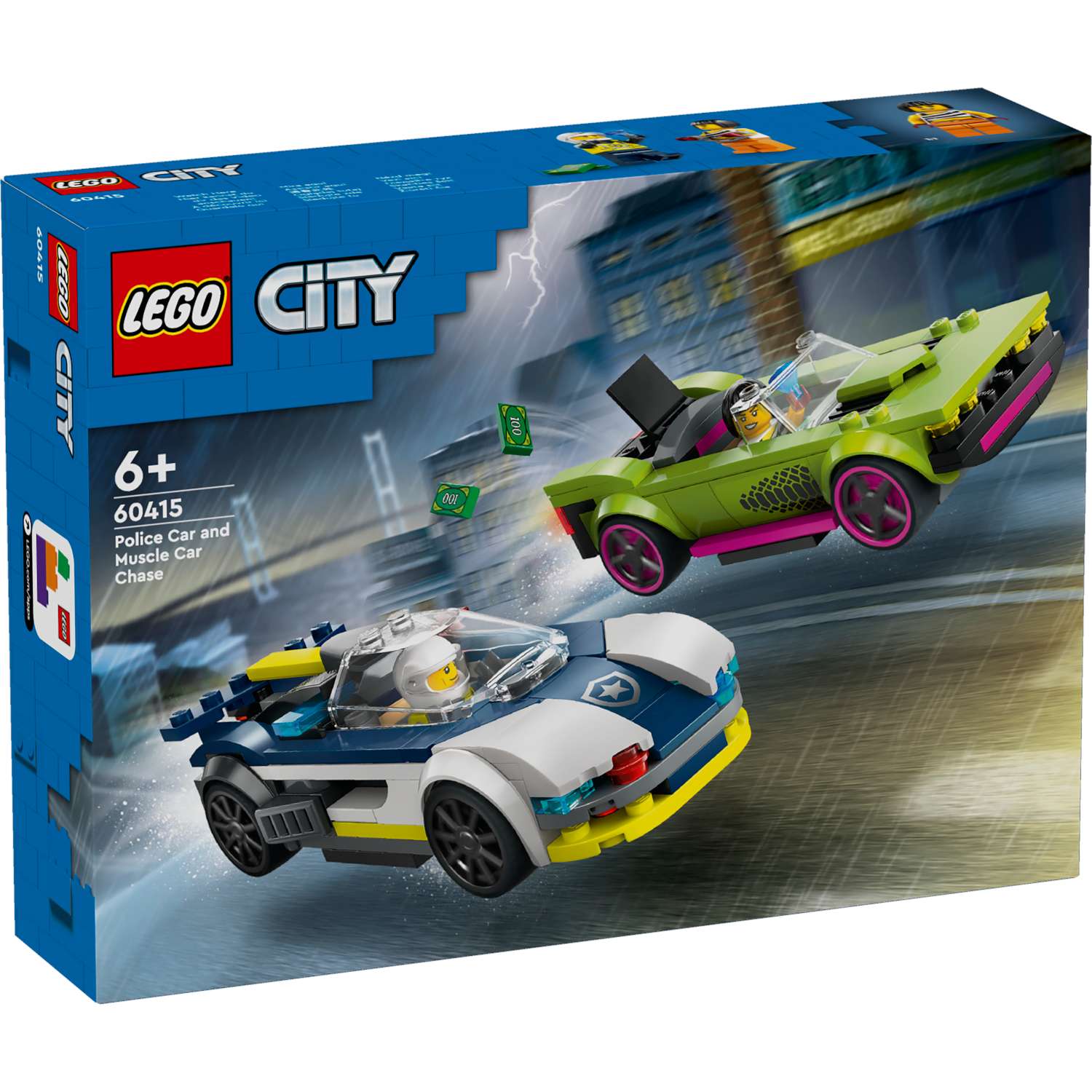 Конструктор LEGO City Погоня на полицейской машине и Маслкаре 60415 - фото 3