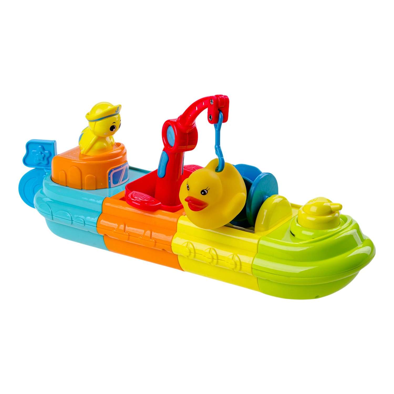 Игрушка для ванны Baby and Kids Кораблик с уткой и черепахой для купания 30 см - фото 1