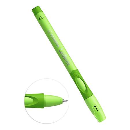 Ручка шариковая STABILO LeftRight для левшей для обучения письму F масляная синяя / корпус зеленый 6318/2-1B