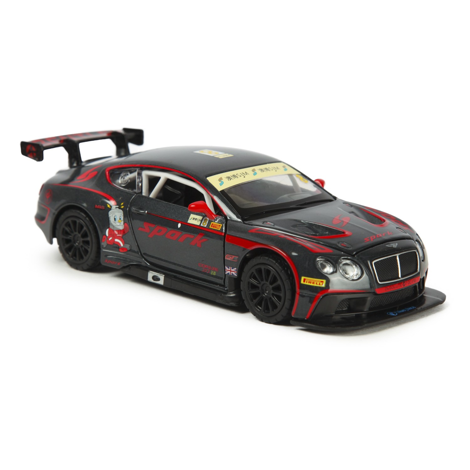 Машинка Mobicaro 1:32 Bentley Continental GT3 Серая 68353C 68353C - фото 1