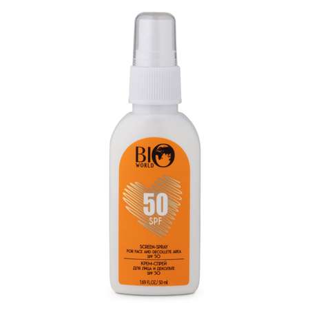 Крем-спрей BIO WORLD для лица и декольте SPF 50 Secret life luxury therapy 50мл