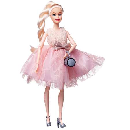 Кукла ABTOYS Мой розовый мир в платье с многослойной юбкой