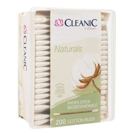 Ватные палочки CLEANIC Naturals картон 200шт