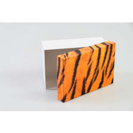 Коробка подарочная Cartonnage крышка-дно Animals тигр разноцветный белый