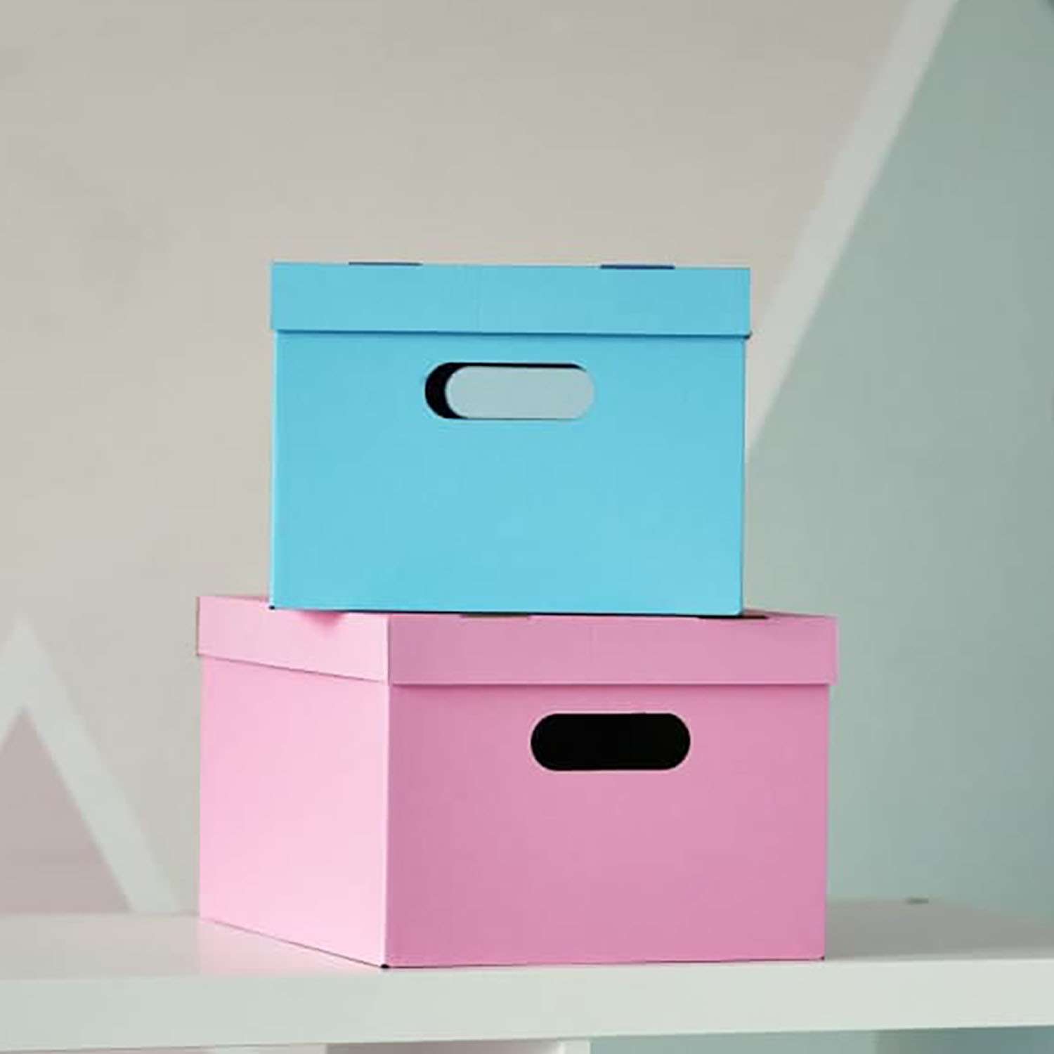 Коробка для хранения Детская Вселенная Картонная розовая и голубая - фото 2