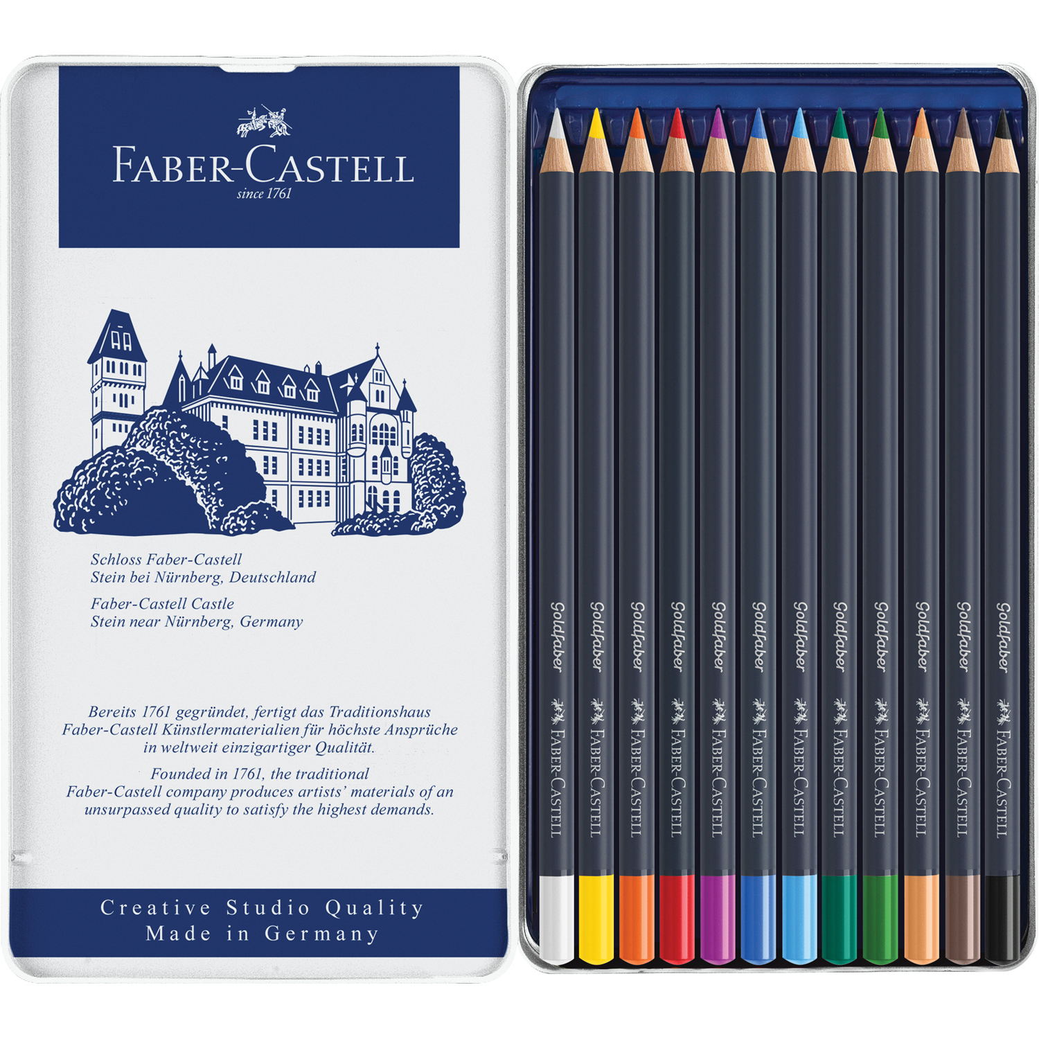 Карандаши цветные Faber Castell Goldfaber 12 цветов круглые - фото 2