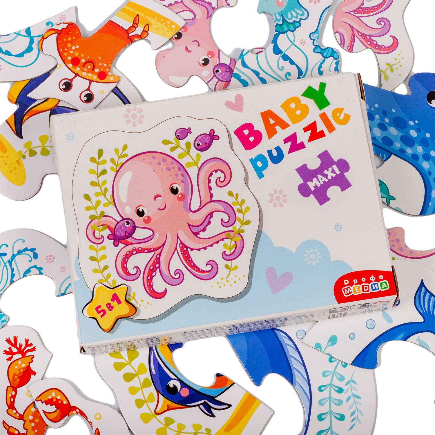 Набор пазлов Дрофа-Медиа Baby puzzle Морские животные 3997 - фото 3
