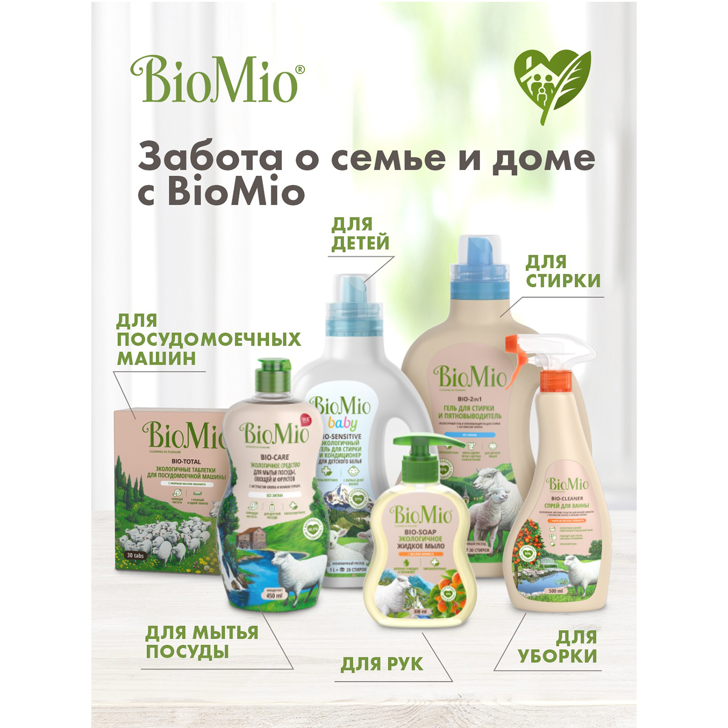 Пена для мытья посуды BioMio Bio-Foam без запаха 350мл - фото 7