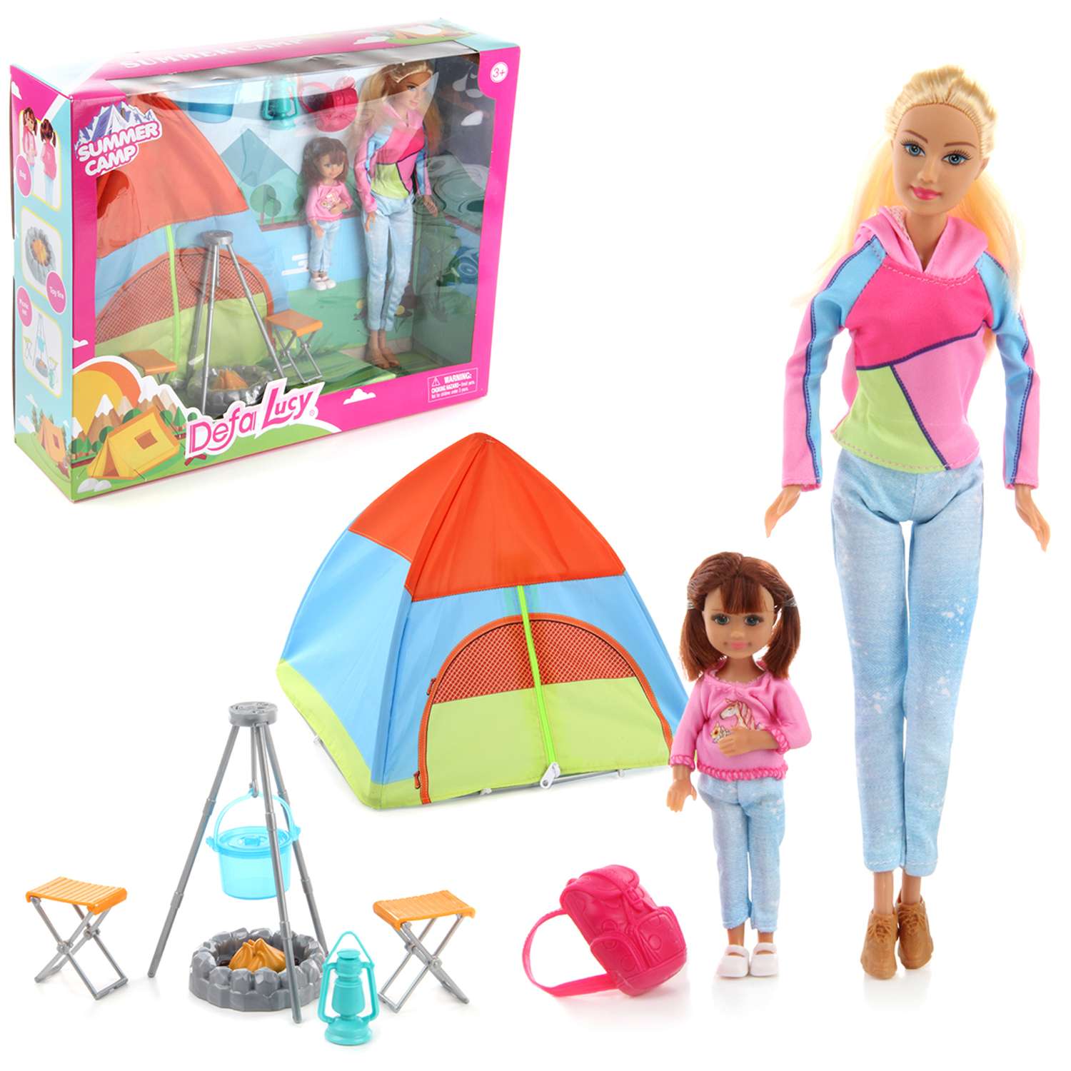 Кукла модель Барби Veld Co с ребенком и палаткой 125547 - фото 1