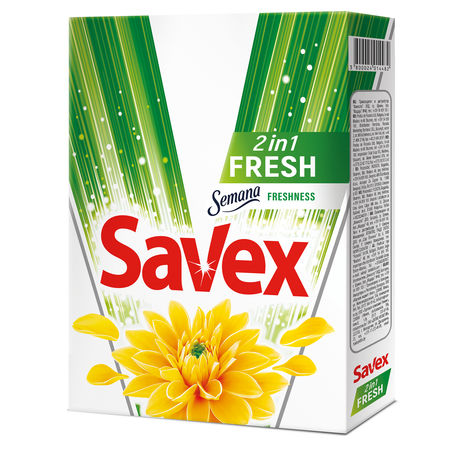 Стиральный порошок SAVEX 2 в 1 Свежесть 300 гр