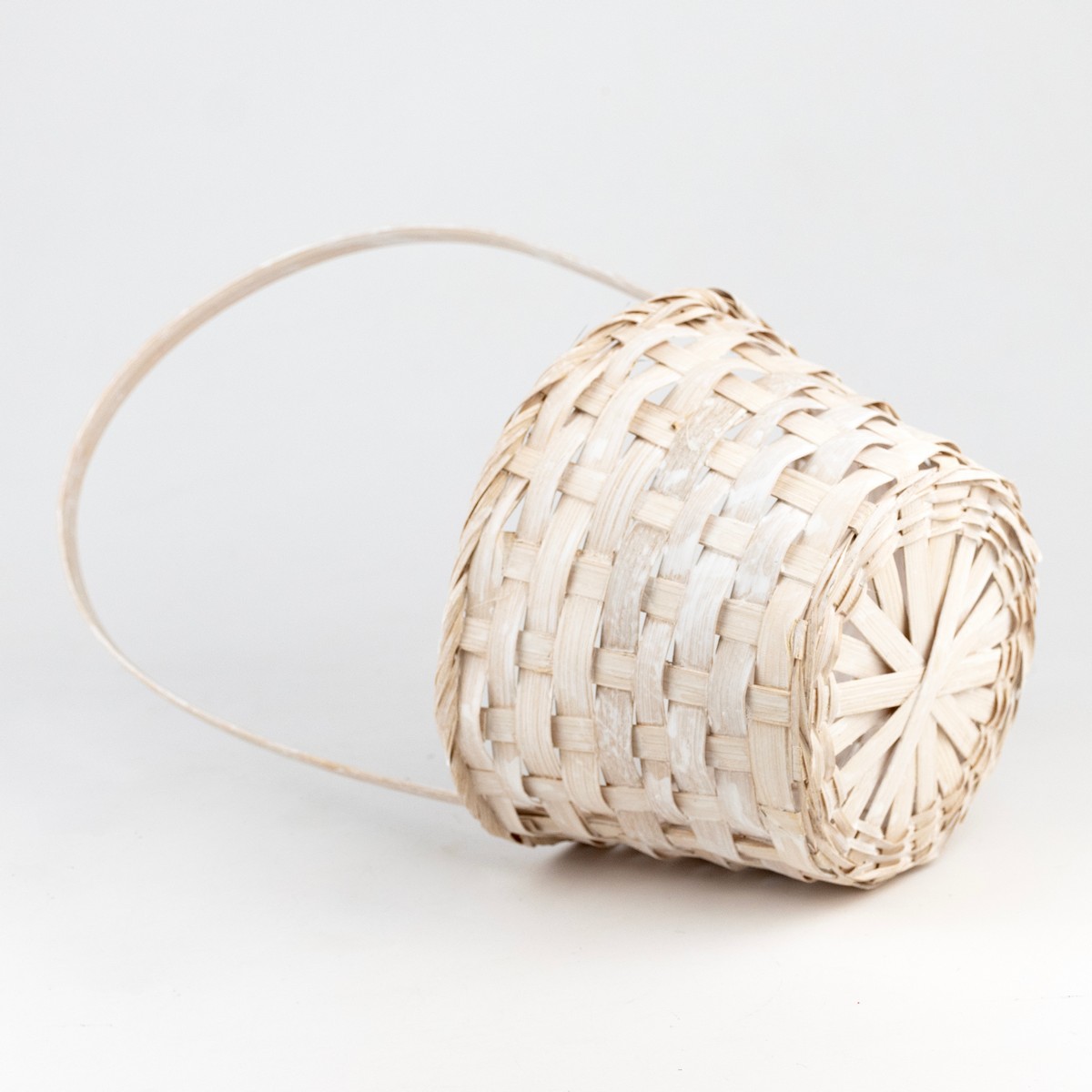 Набор корзин Азалия Декор плетеных из бамбука 3шт D21х10хH36см белый - фото 5