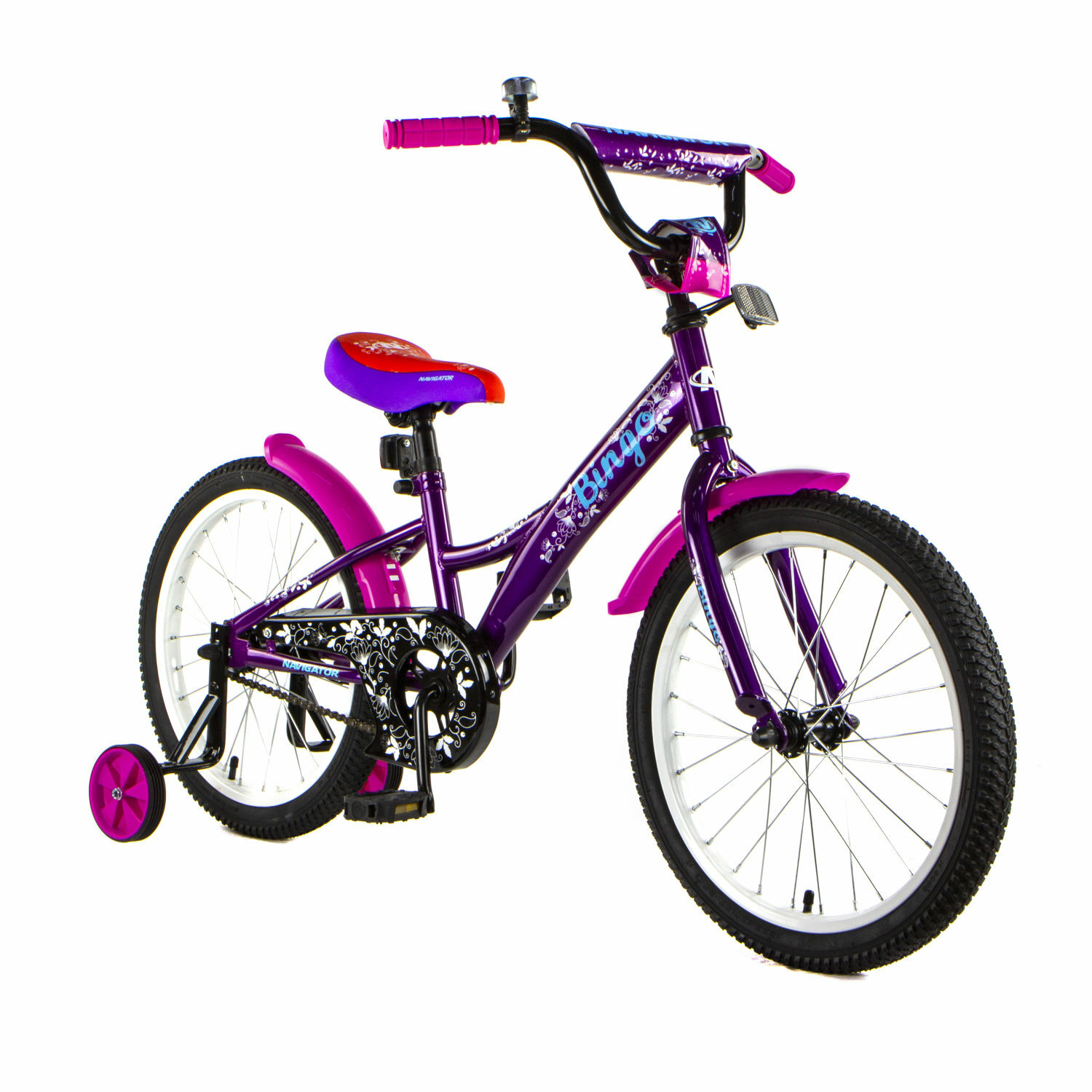 Детский велосипед Navigator Bingo чёрно- фиолетовый - фото 3