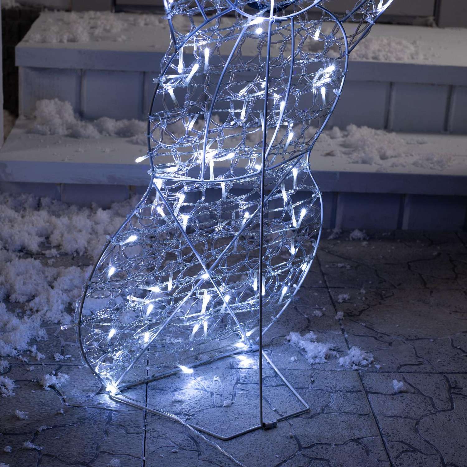 Светодиодная фигура Sima-Land «Снеговик» 65×90×20 см металл 31 В свечение белое - фото 4