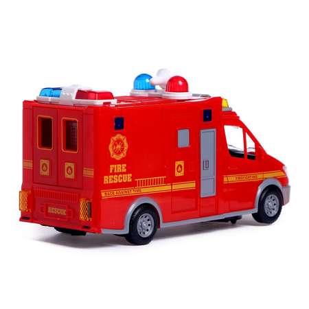 Машинка Автоград Пожарная служба / работает от батареек  / световые и звуковые эффекты