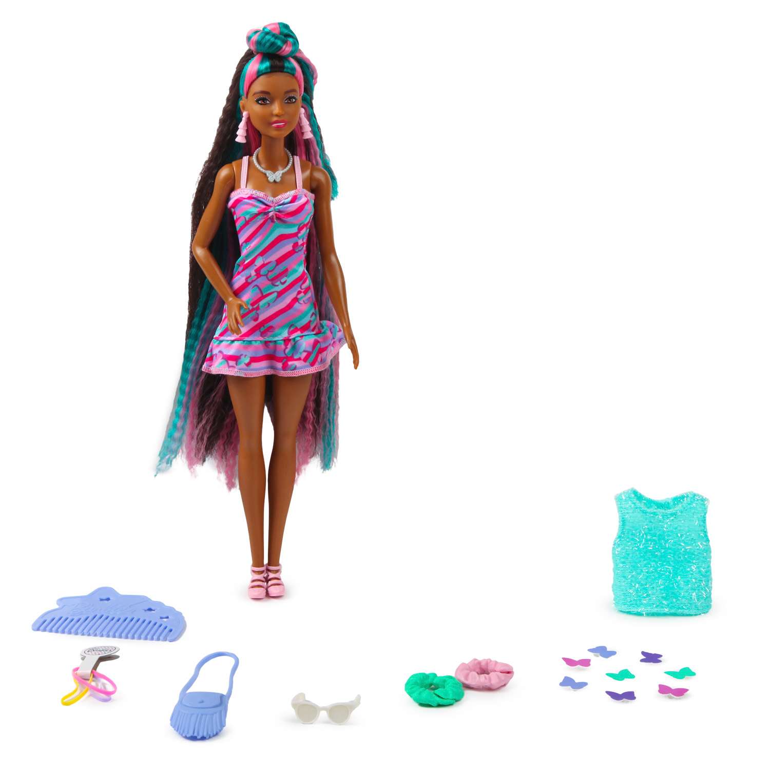 Кукла Barbie Totally Hair Бабочки HCM87 HCM87 - фото 3