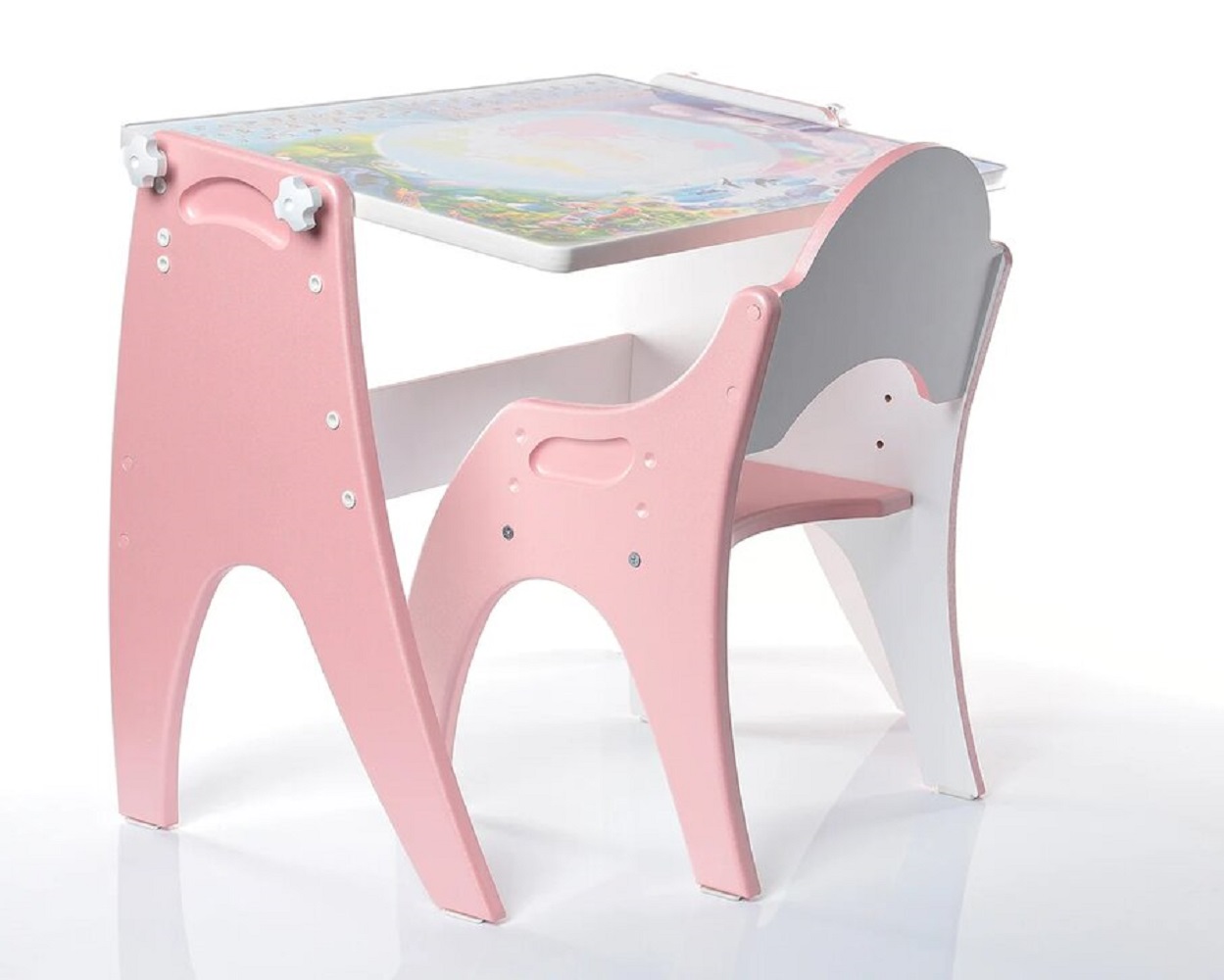 Стол-трансформер и стульчик Tech kids розовый Буквы-цифры - фото 1