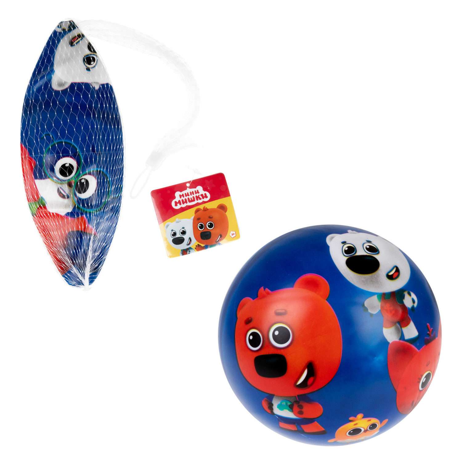 Мяч детский 23 см 1TOY Ми-Ми-Мишки резиновый надувной для ребенка игрушки для улицы синий - фото 2