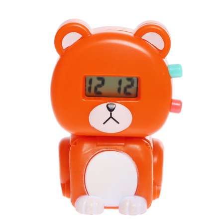 Часы Zabiaka «Весёлые зверята: Мишка» цвет оранжевый