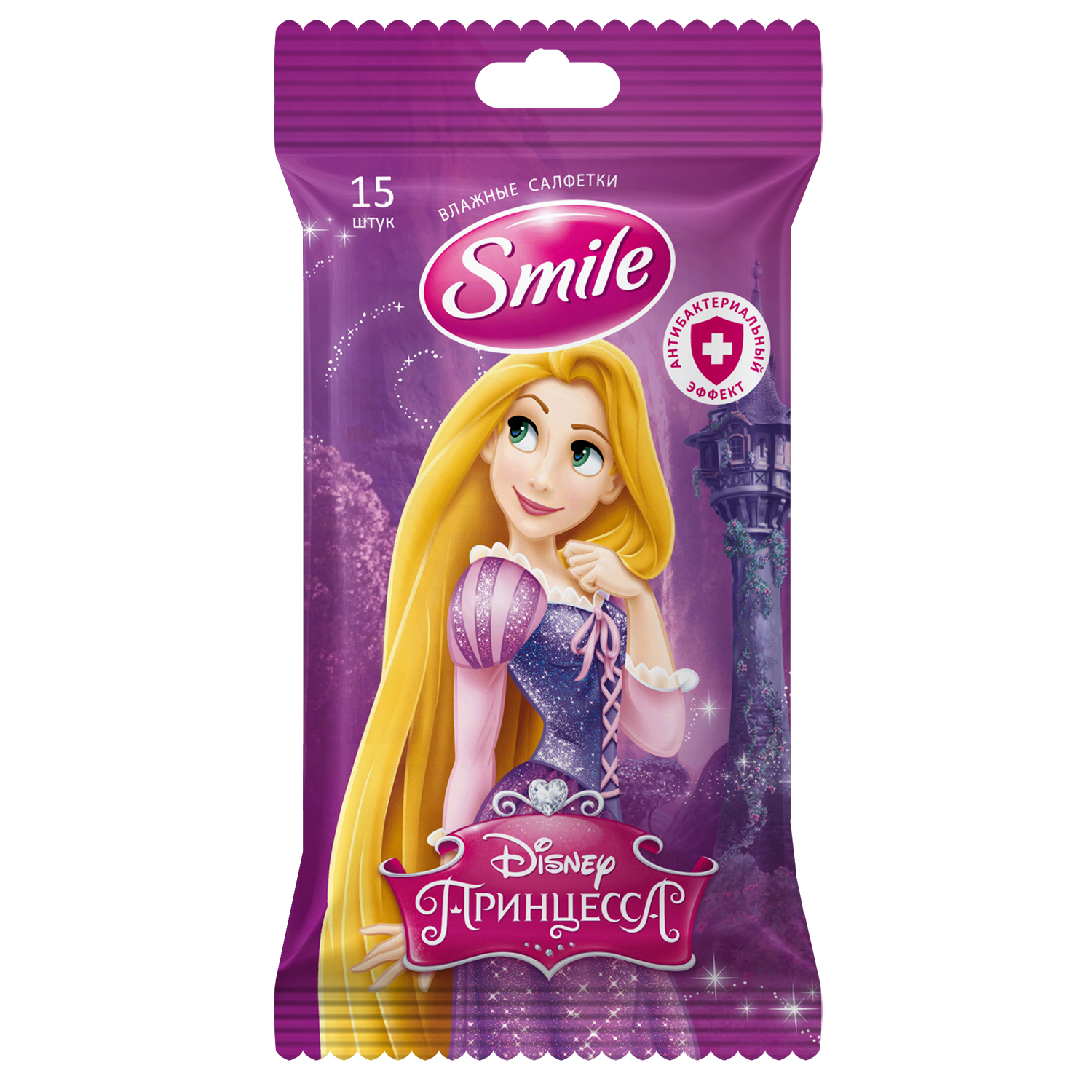 Салфетки Smile Princess антибактериальные 15шт в ассортименте - фото 4