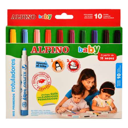 Фломастеры ALPINO baby 10цветов AR000056