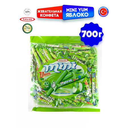 Жевательные палочки TAYAS конфетки Mini Yum вкус яблока 700 г