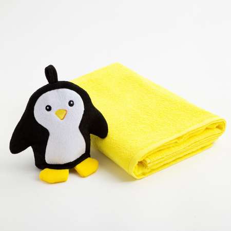 Комплект для купания Крошка Я Пингвинчик полотенце 70*130