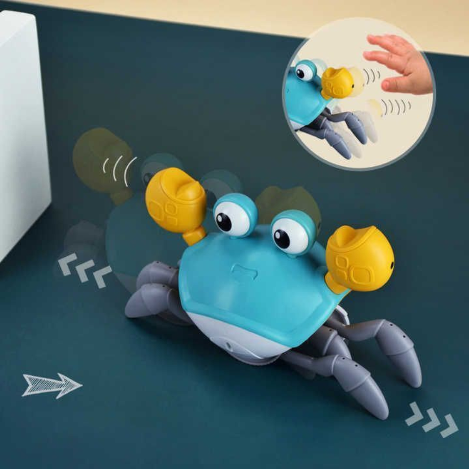 Интерактивная игрушка MagicStyle антистресс робот веселый бегающий краб на аккумуляторе - фото 4