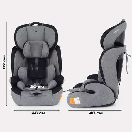 Автокресло MOWbaby Runner Graphite 1/2/3 (9-36 кг)