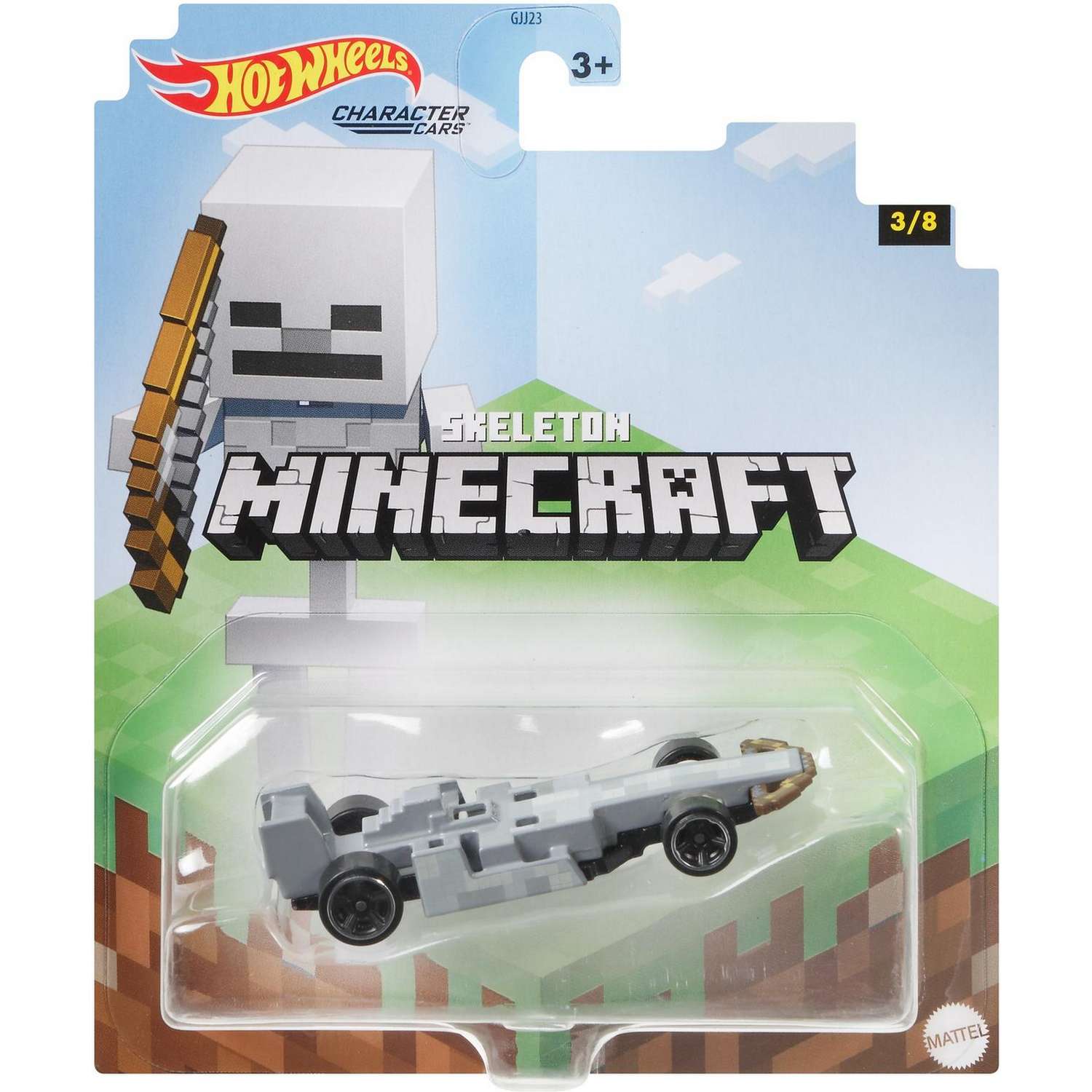 Машинка Hot Wheels Герои компьютерных игр Minecraft Скелет GYB67 GJJ23 - фото 2