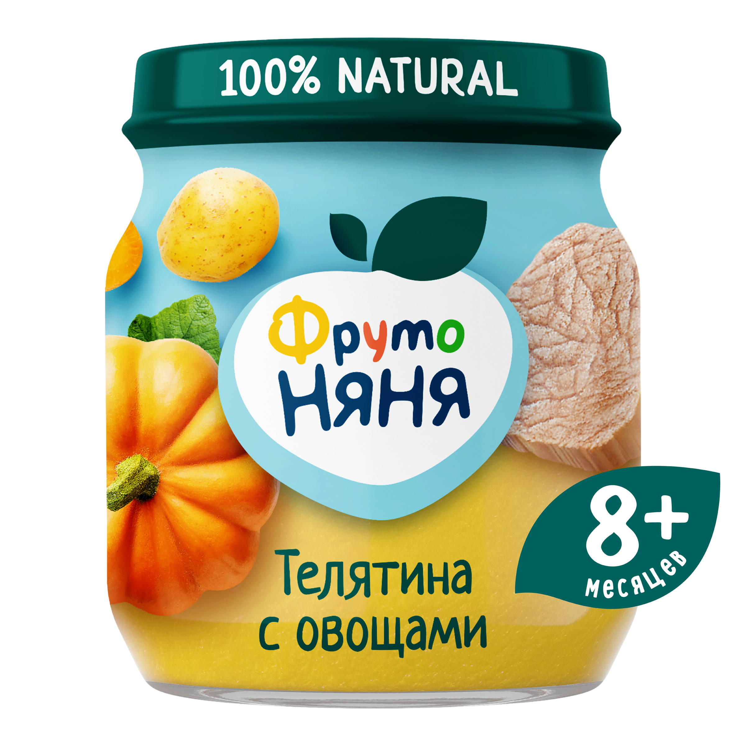 Пюре ФрутоНяня телятина-овощи 100г с 8месяцев - фото 1