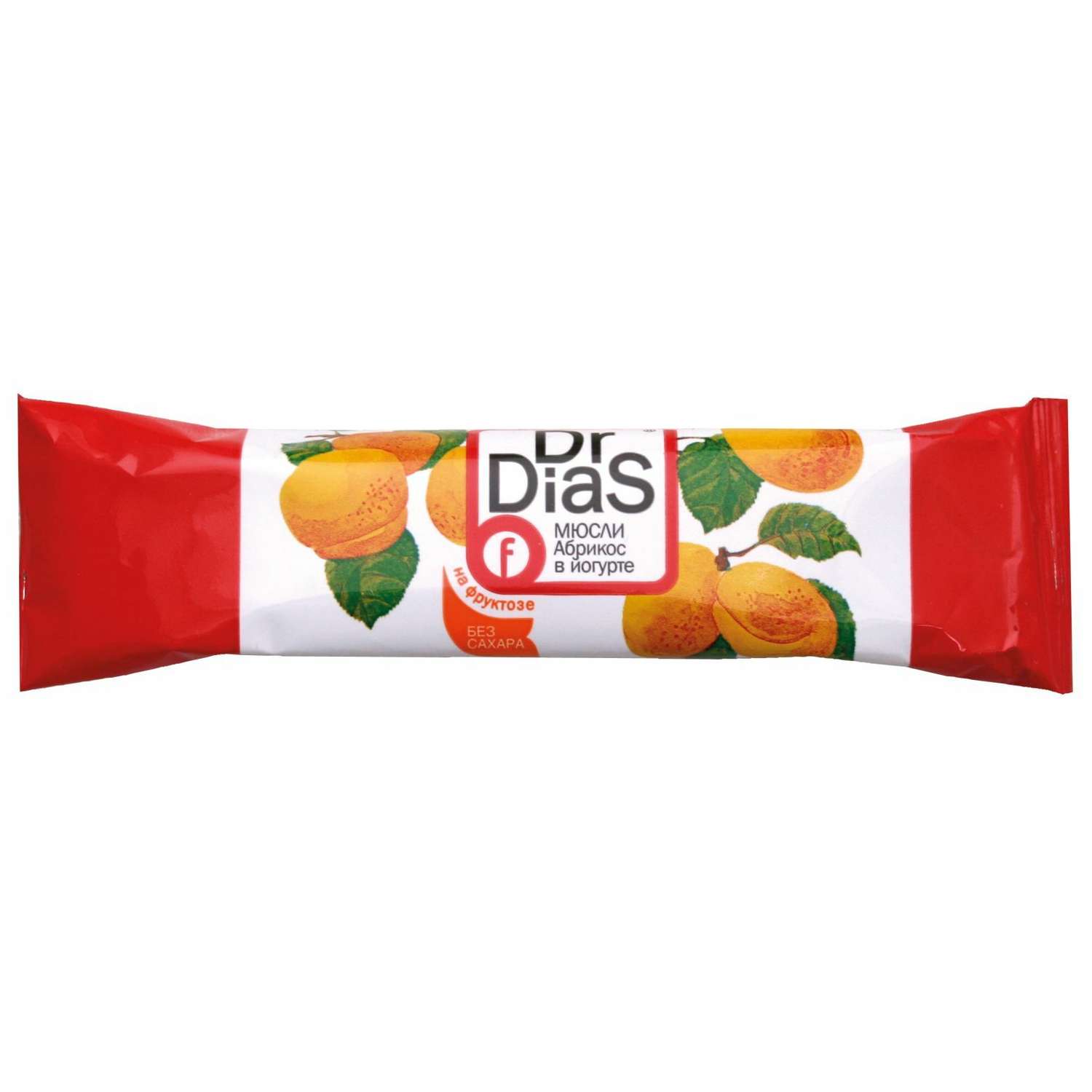 Батончик DrDias мюсли на фруктозе в йогурте абрикос 35г - фото 1
