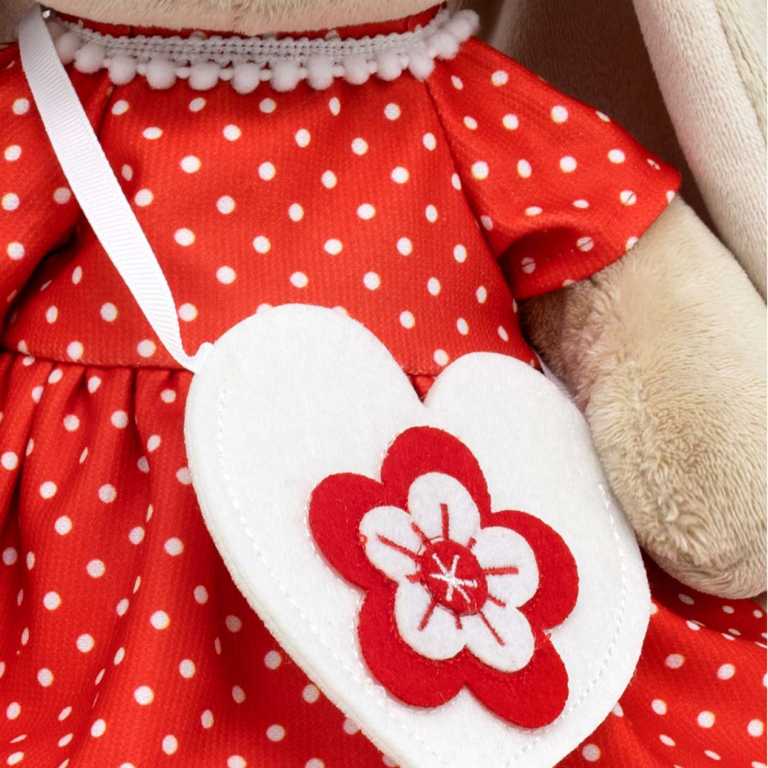 Мягкая игрушка BUDI BASA Зайка Ми в платье и с сумочкой-сердечком 32 см StM-634 - фото 6